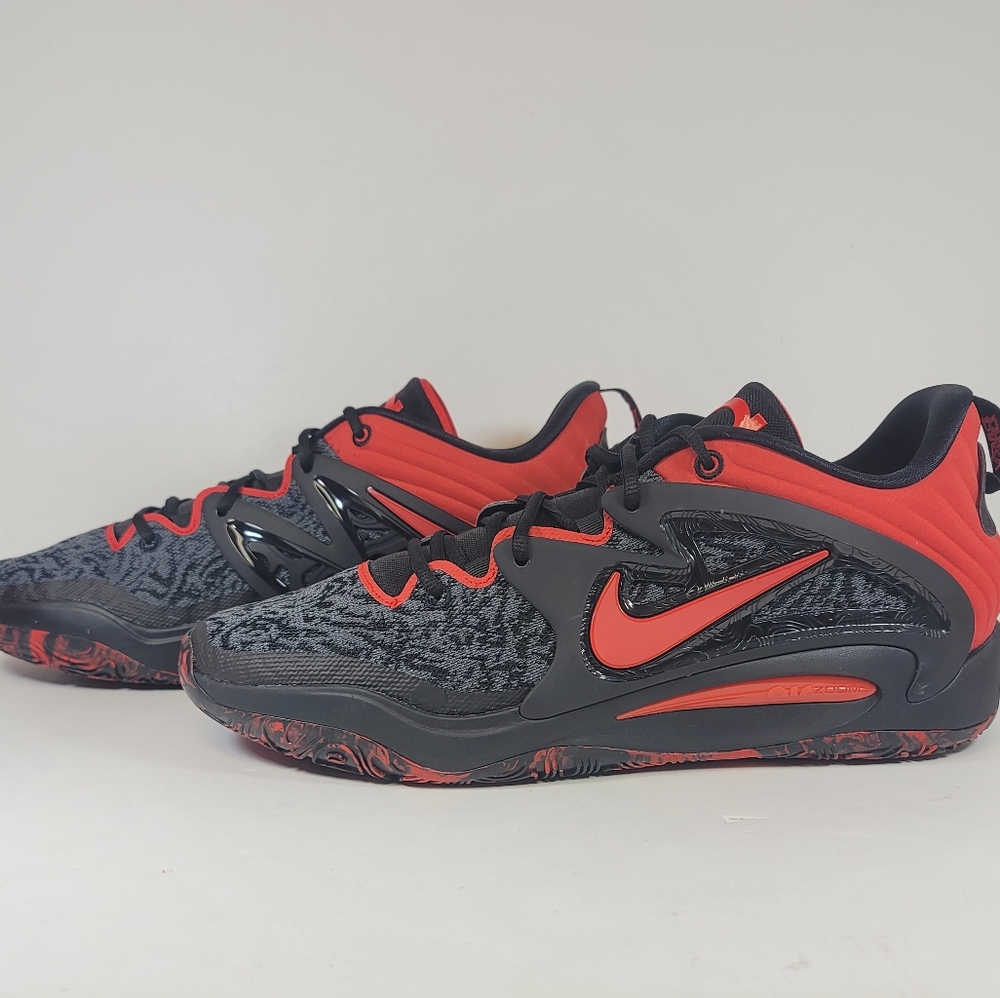 Nike KD 15 Bred Black University Red DC1975 003 Men’s Size Basketball Shoes - Picture 2 of 10